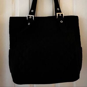 Retired Vera Bradley Black Quilted Tote